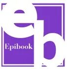 A purple square with the word " epibook ".